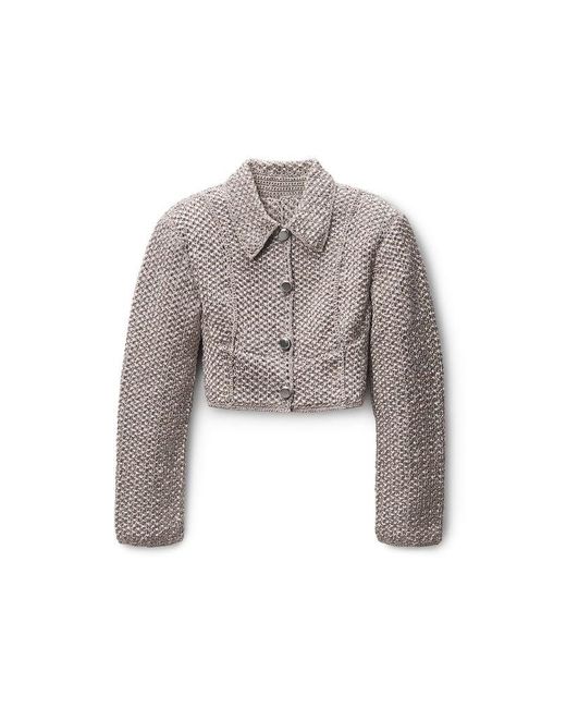 Alexander Wang Gray Crochet Tweed Jacket