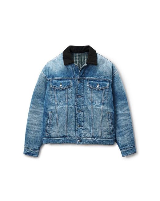 Alexander Wang Blue Reversible Trucker Jacket