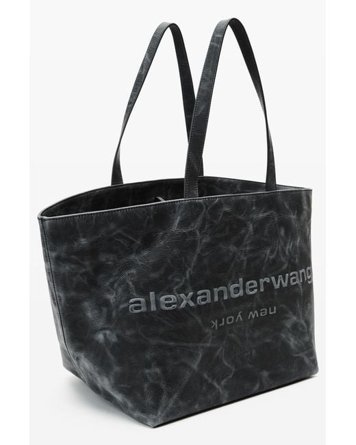 Alexander Wang Black Distressed Leather Punch Tote
