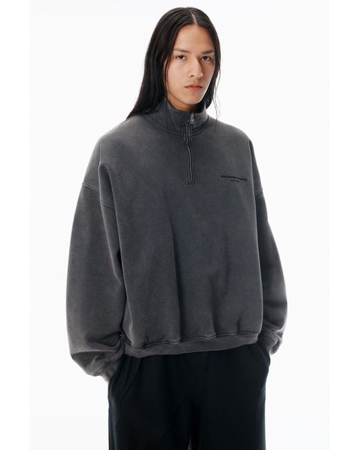 Alexander Wang Black Half-Zip Sweatshirt