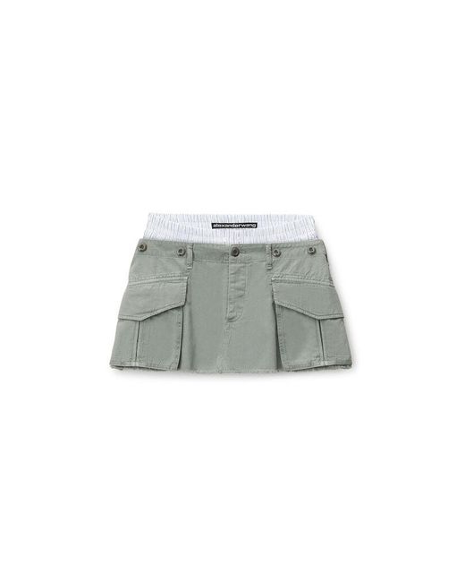Alexander Wang Multicolor Cargo Mini Skirt With Boxer Waistband