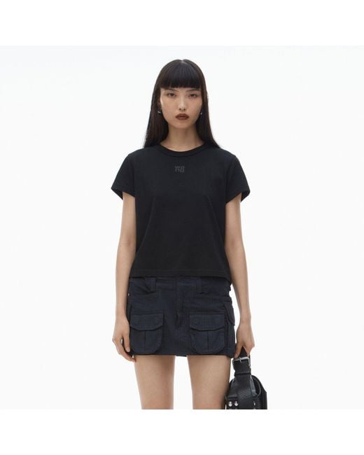 Alexander Wang Black Essential Shrunk T-Shirt