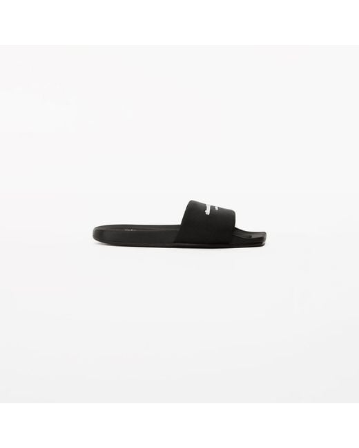 Alexander Wang Black Pool Slides Sandals