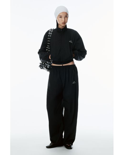Alexander Wang Black Shrunken Windbreaker Jacket