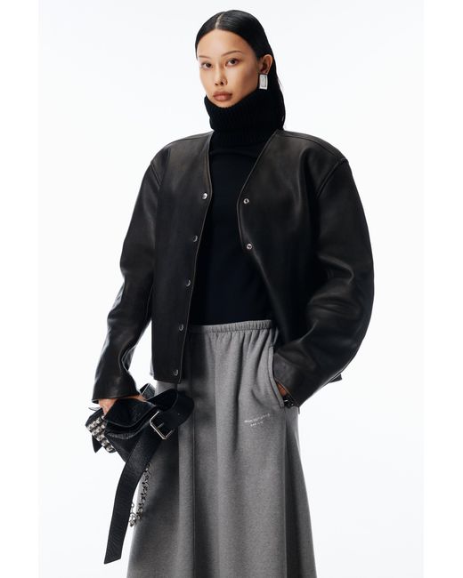 Alexander Wang Gray Low-Rise Midi Circle Skirt