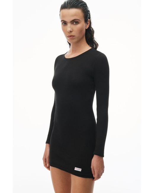 Alexander Wang Women's Black Long Sleeve Loungewear Dress