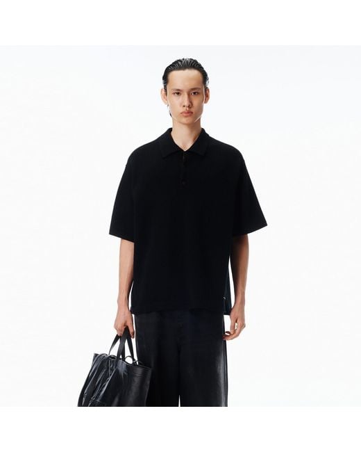 Alexander Wang Black Wool Polo Shirt for men