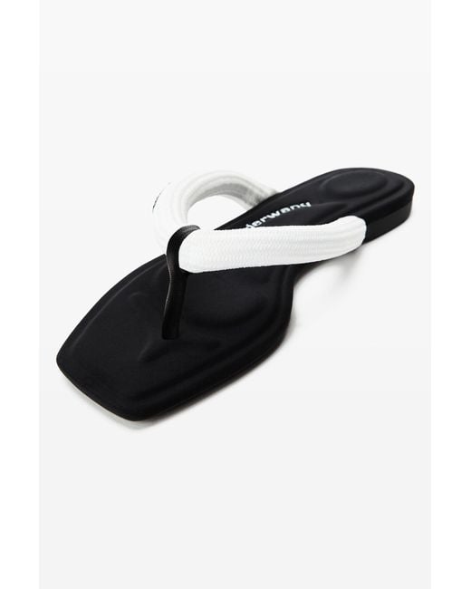 Alexander Wang White Jenna Tubular Flat Thong Sandal