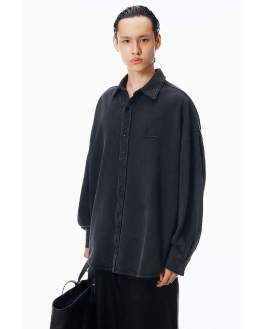 Alexander Wang Blue Oversized Button Down