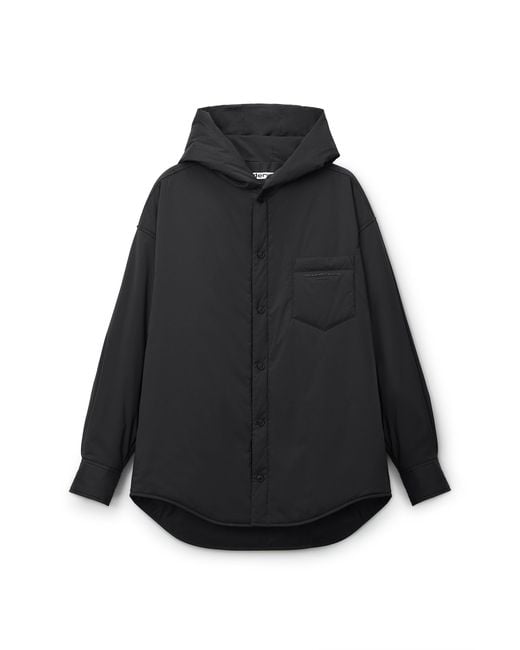 Alexander Wang Black Hooded Lightweight Puffer Shirt