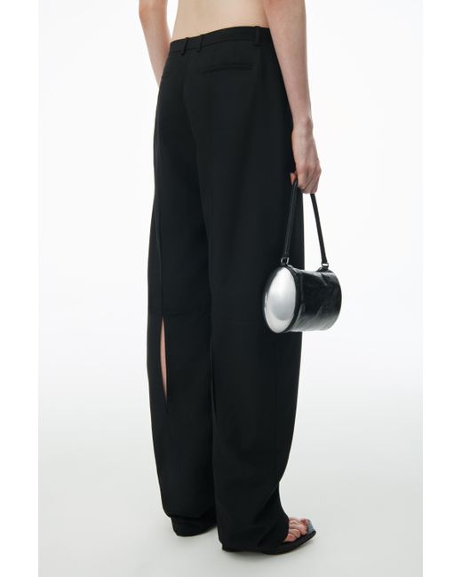Alexander Wang White Low Waisted Tailored Trouser In Wool Blend