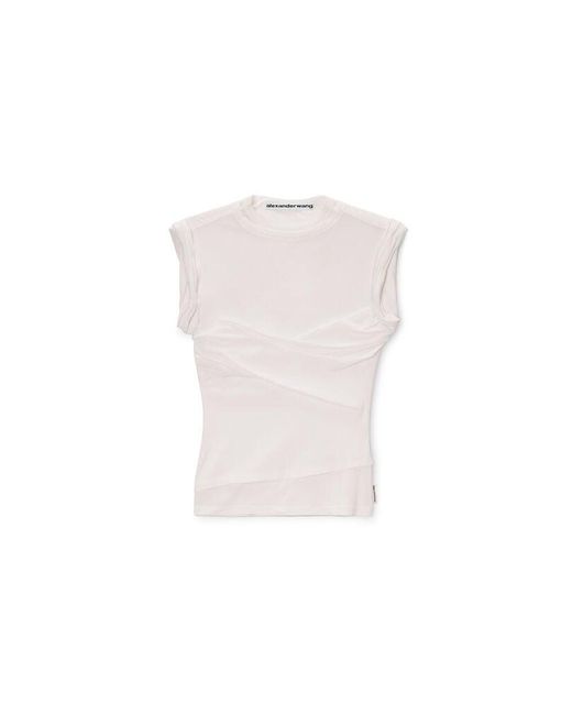 Alexander Wang Blue Twisted Bust Layered Tank