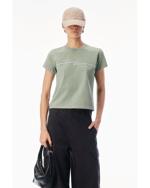 Alexander Wang Black Mirrored Logo Tee