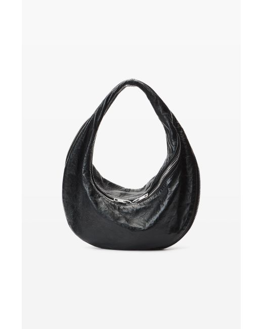 Alexander Wang Black Twyst Handle Bag In Memory Leather