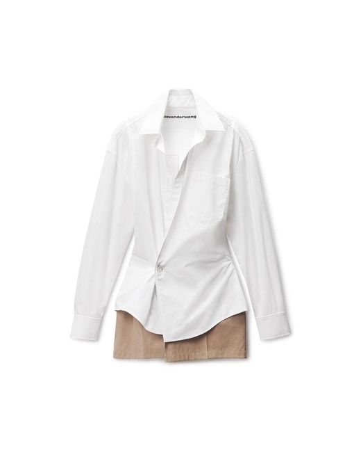 Alexander Wang White Pre-Styled Mini Wrap Dress