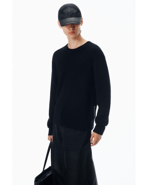 Alexander Wang Blue Wool Crewneck Pullover for men