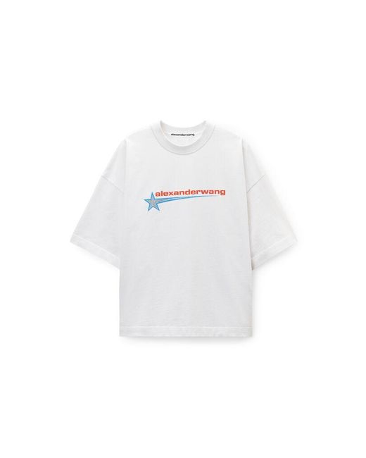 Alexander Wang White Star Graphic Tee
