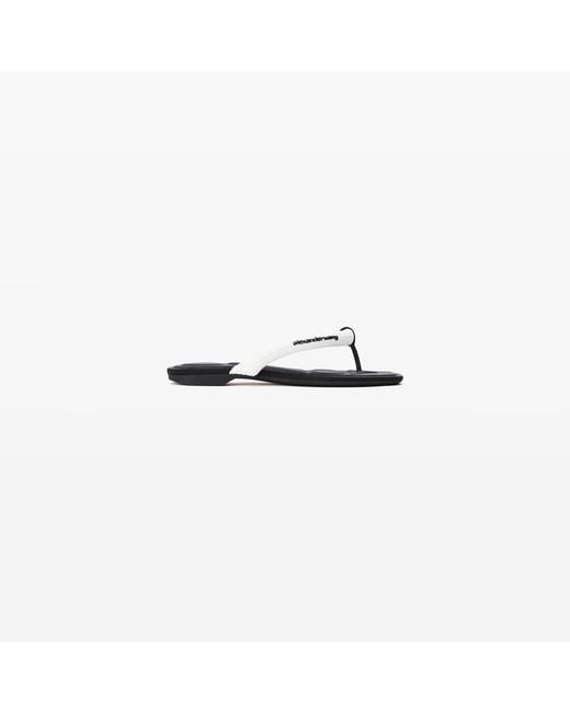 Alexander Wang White Jenna Tubular Flat Thong Sandal
