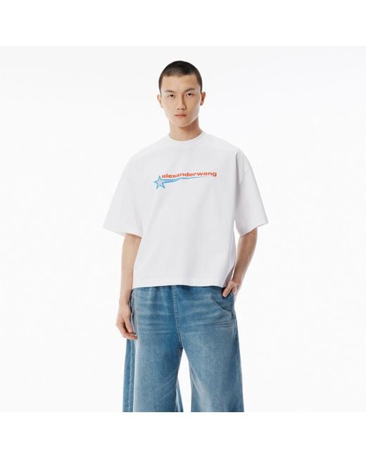 Alexander Wang White Star Graphic Tee