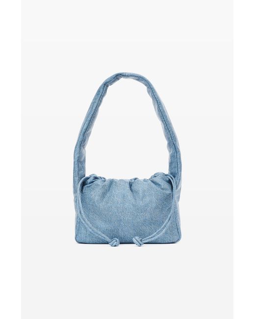 Alexander Wang Blue Ryan Puff Small Bag In Trompe L'oeil
