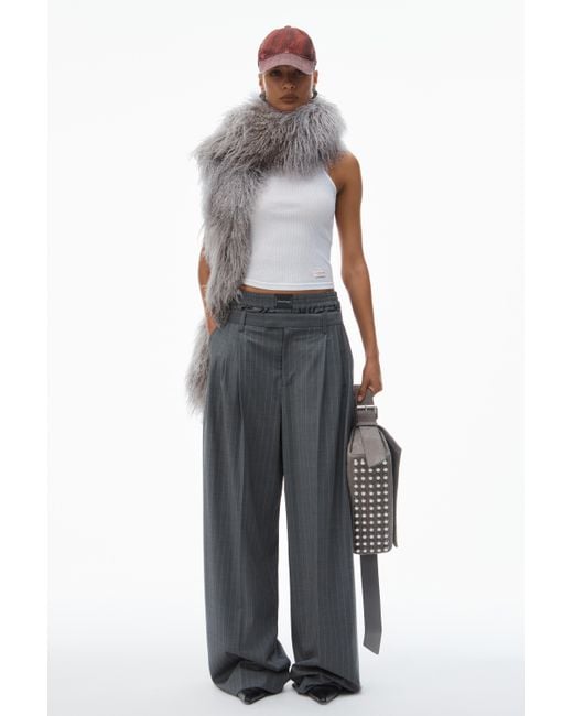 Alexander Wang Multicolor Pre-styled Pleated Trouser With Boxer Waistband