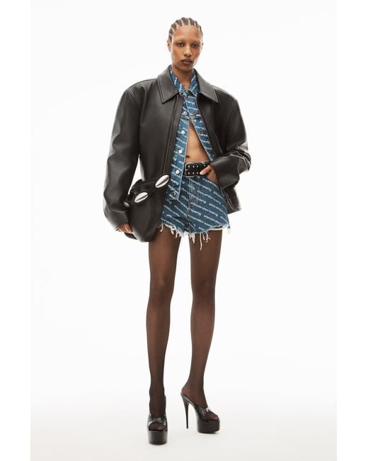 Alexander Wang Blue Bite Logo Short