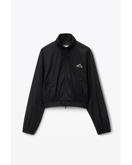 Alexander Wang Black Shrunken Windbreaker Jacket