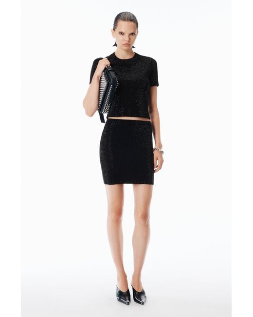 Alexander Wang Black Mini Skirt With Hotfix