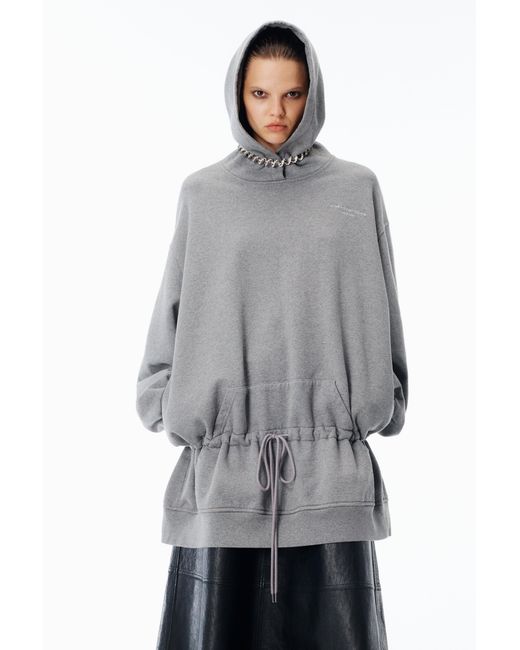 Alexander Wang Black Dropped Waist Hoodie Dress