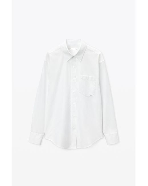 Alexander Wang White Boyfriend Shirt In Cotton