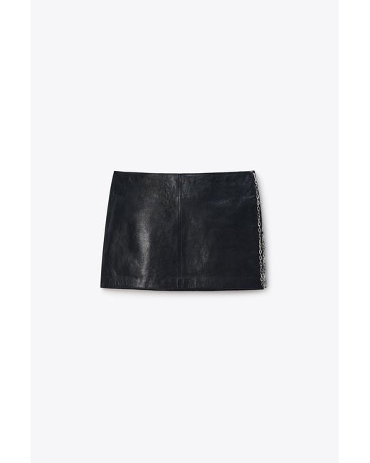 Alexander Wang Black Low-Rise Miniskirt Leather