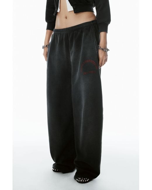 Alexander Wang Black Logo Oversized Sweatpants