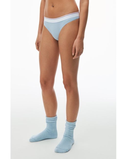 Alexander Wang Multicolor Thong In Ribbed Jersey