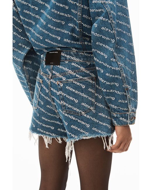 Alexander Wang Blue Bite Logo Short