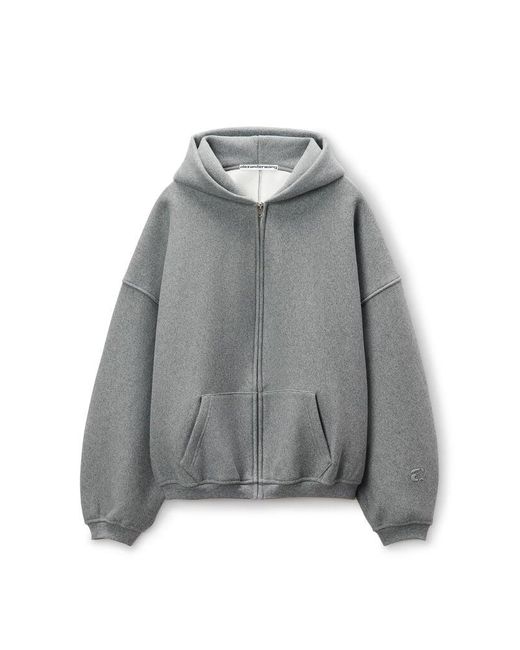 Alexander Wang Gray Star Zip Up Hoodie for men