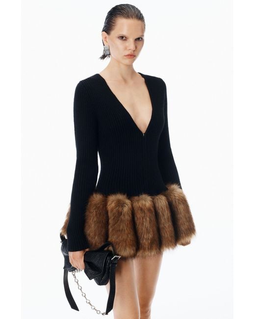 Alexander Wang Black Zip Cardigan