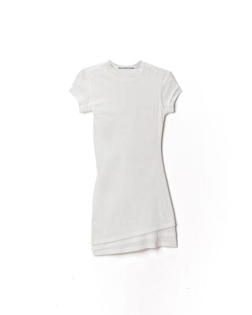 Alexander Wang White Pre-Styled Short Sleeve Mini Dress