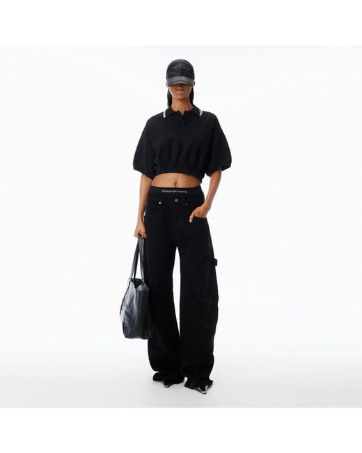 Alexander Wang Black Pre-Styled Mid-Rise Jean Oversized