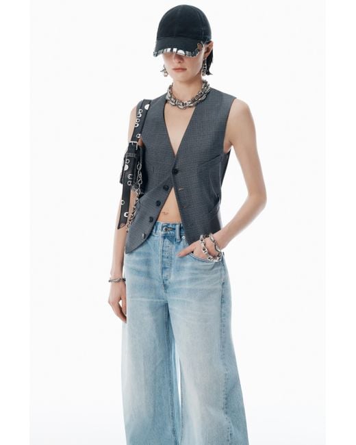 【関税&送料込】Alexander Wang Blow Up Jeans In Denim Alexander Wang Blow Up Bleach Blue Mid-rise Jeans | Lyst