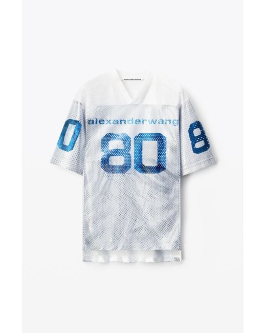 Alexander Wang 80 Football Jersey In Sequin Faille in Blue | Lyst