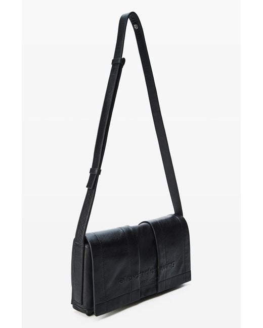 Alexander Wang Black Pack Medium Flap Crossbody Bag