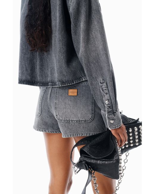 Alexander Wang Black Cropped Long Sleeve Shirt