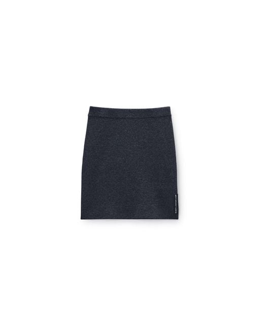 Alexander Wang Blue Mini Skirt With Knit Logo Patch