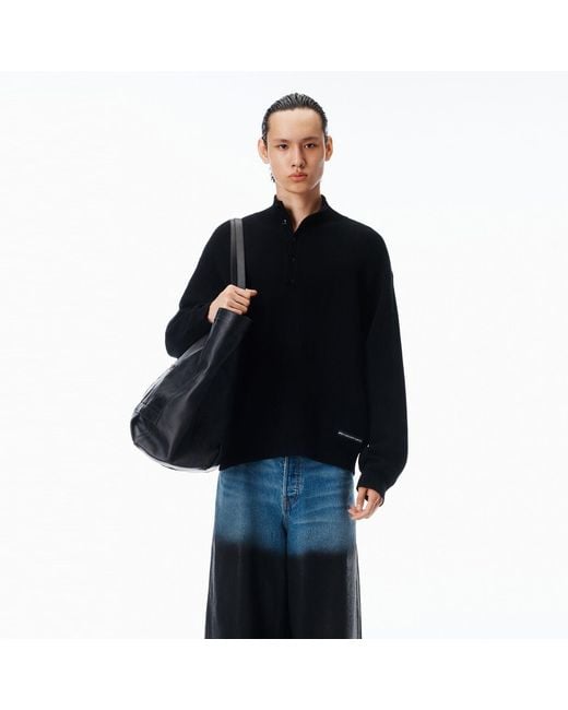 Alexander Wang Black Turtleneck Henley