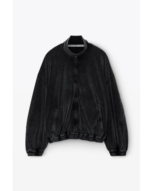 Alexander Wang Black Logo-embossed Track Jacket