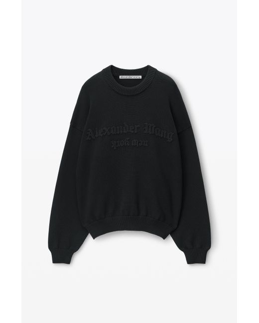 Alexander Wang Black Pullover With Hand Crochet Logo