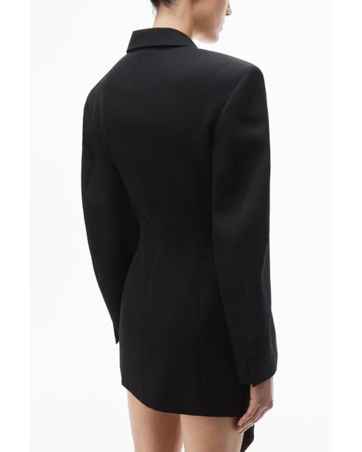Black asymmetric blazer dress hot sale