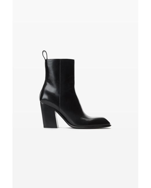 Alexander Wang Throttle 95mm Ankle Boot In Leather in Black | Lyst