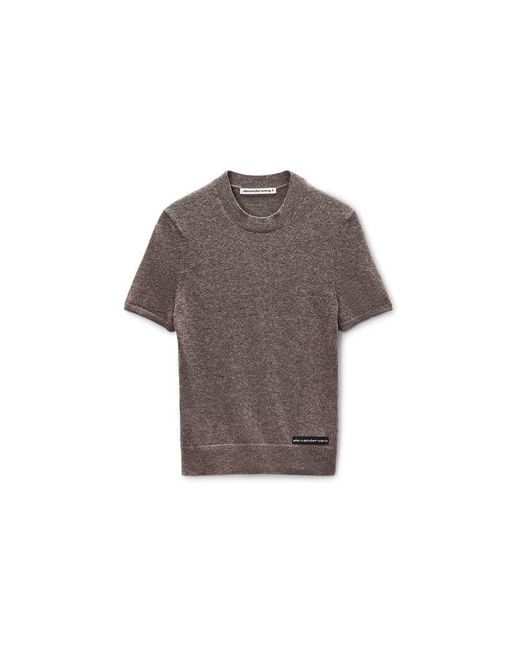 Alexander Wang Blue Short-Sleeve Wool Tee