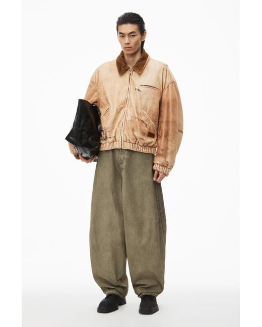 Alexander Wang Multicolor Bomber Jacket In Workwear Trompe-l'oeil-print Velour for men